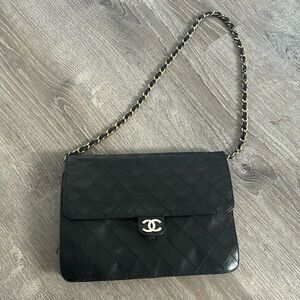 Chanel vintage black classic flap bag